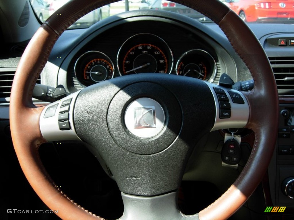 2009 Saturn Aura XR Morocco Brown Steering Wheel Photo #71201296