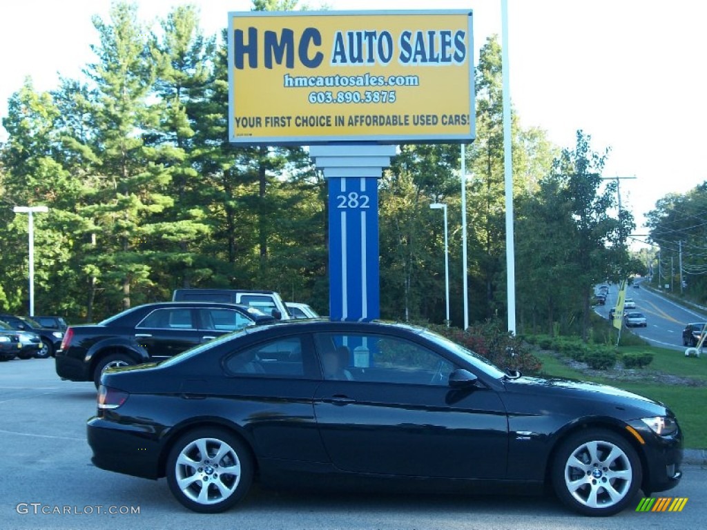 2009 3 Series 328xi Coupe - Jet Black / Saddle Brown Dakota Leather photo #1