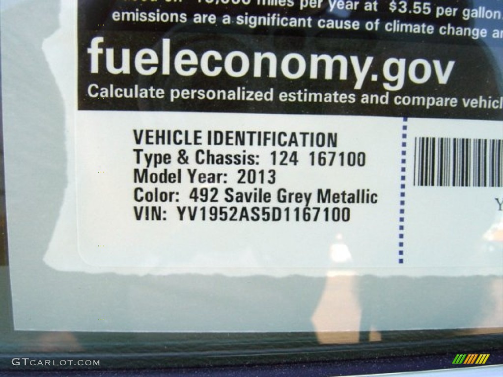2013 Volvo S80 3.2 Color Code Photos