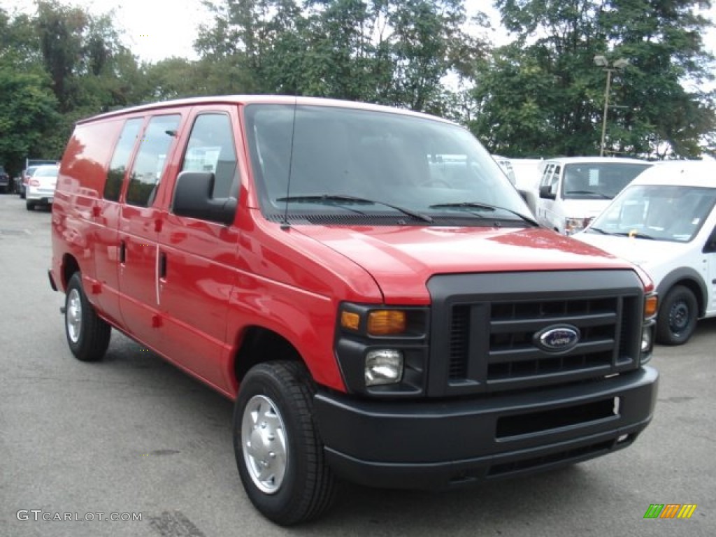 Vermillion Red 2013 Ford E Series Van E150 Cargo Exterior Photo #71203879