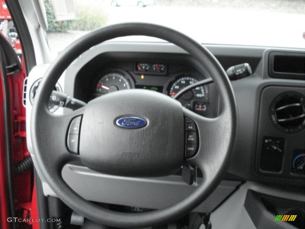 2013 Ford E Series Van E150 Cargo Medium Flint Steering Wheel Photo #71204017