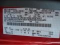 E4: Vermillion Red 2013 Ford E Series Van E150 Cargo Color Code