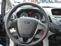 Charcoal Black/Light Stone 2013 Ford Fiesta S Sedan Steering Wheel