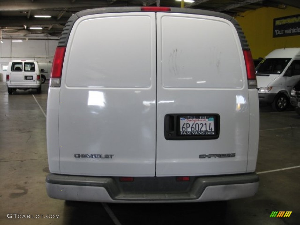 2001 Express 1500 Cargo Van - White / Dark Pewter photo #5