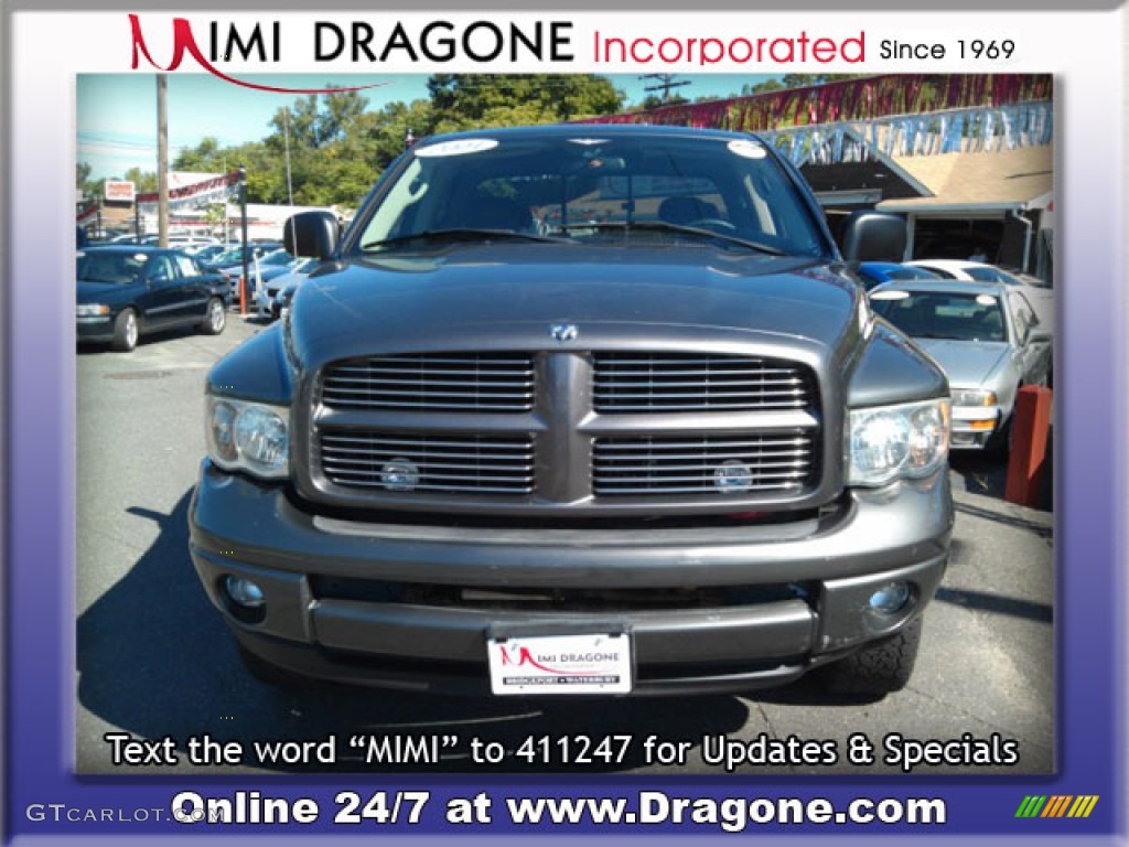 2004 Ram 2500 SLT Quad Cab 4x4 - Graphite Metallic / Dark Slate Gray photo #2