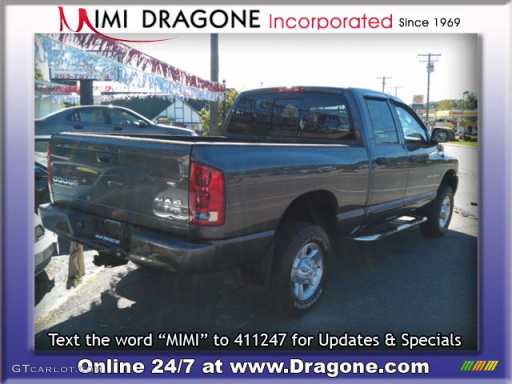 2004 Ram 2500 SLT Quad Cab 4x4 - Graphite Metallic / Dark Slate Gray photo #6