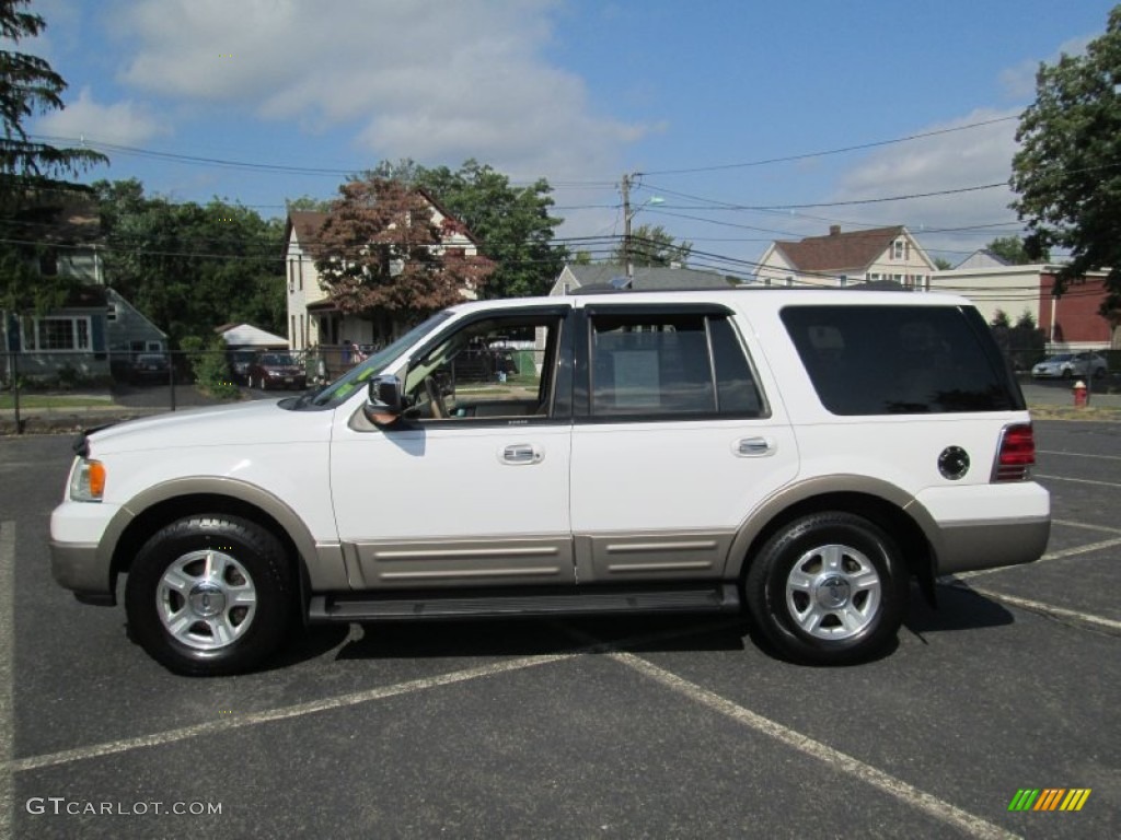 2003 Expedition Eddie Bauer 4x4 - Oxford White / Medium Parchment photo #3