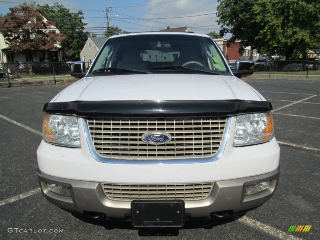 2003 Expedition Eddie Bauer 4x4 - Oxford White / Medium Parchment photo #12