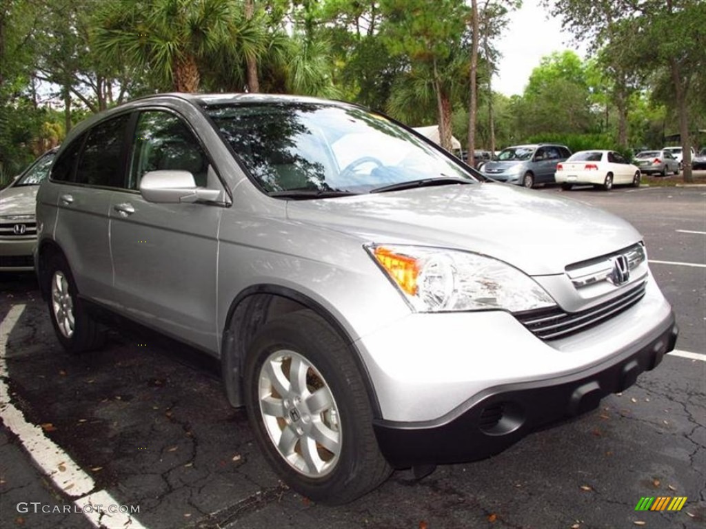 2009 CR-V EX-L - Alabaster Silver Metallic / Gray photo #2