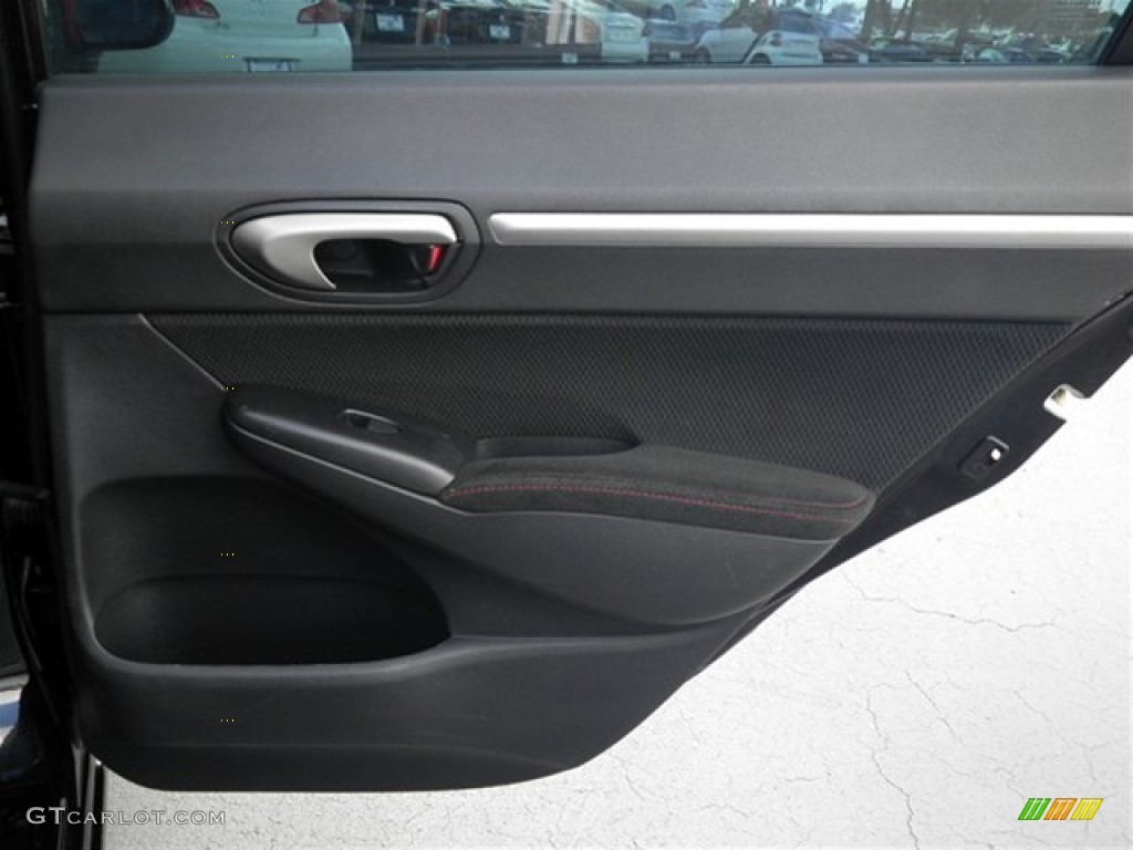 2008 Honda Civic Si Sedan Black Door Panel Photo #71208136