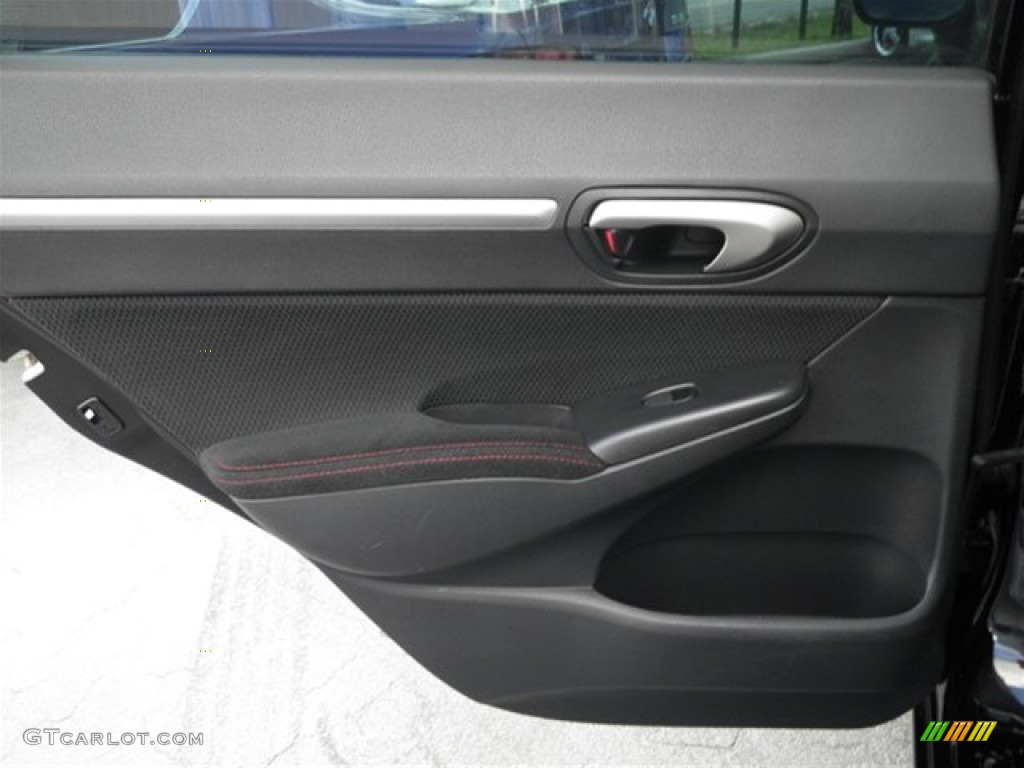 2008 Honda Civic Si Sedan Black Door Panel Photo #71208160