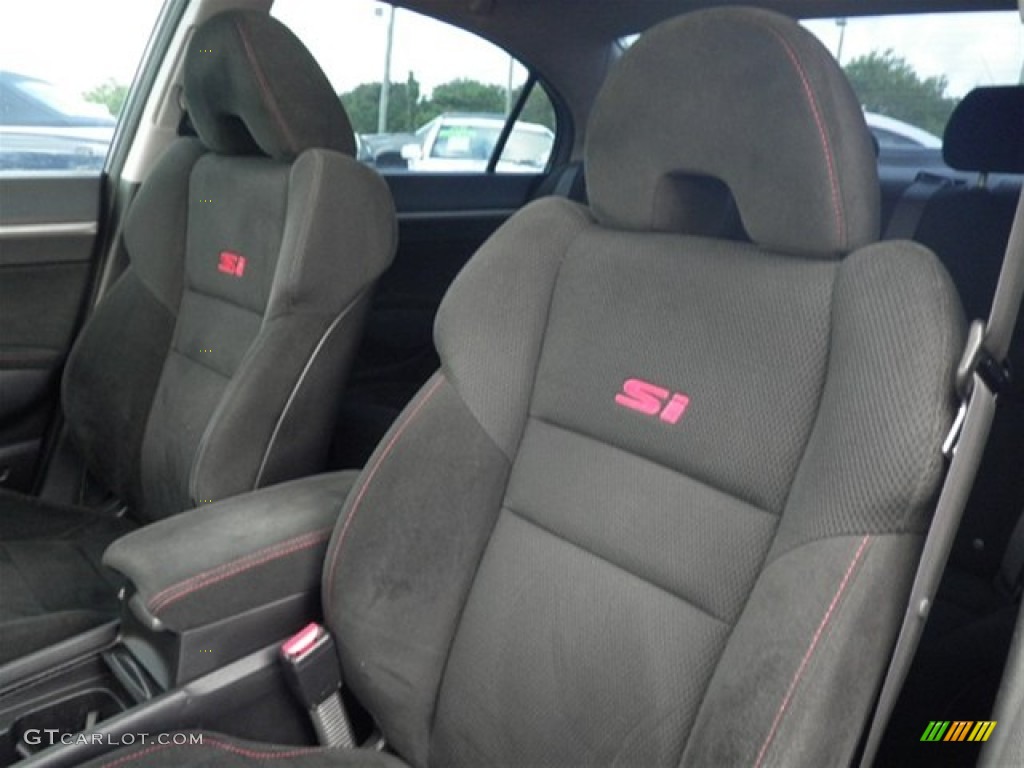 Black Interior 2008 Honda Civic Si Sedan Photo #71208184