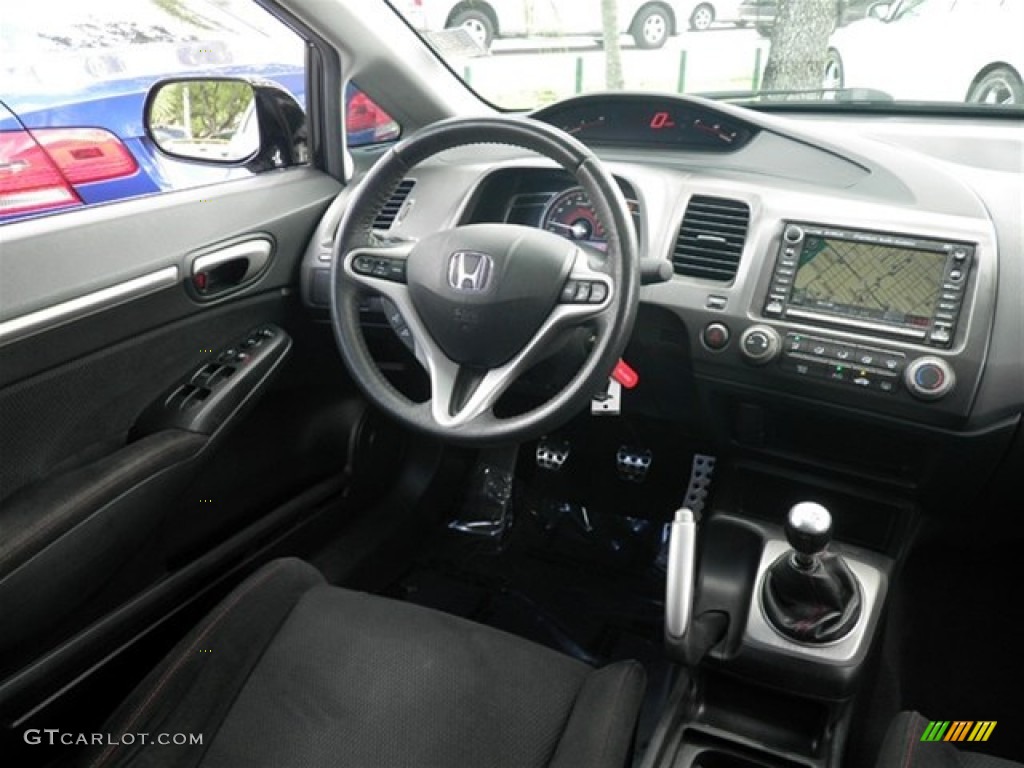 2008 Honda Civic Si Sedan Black Dashboard Photo #71208199