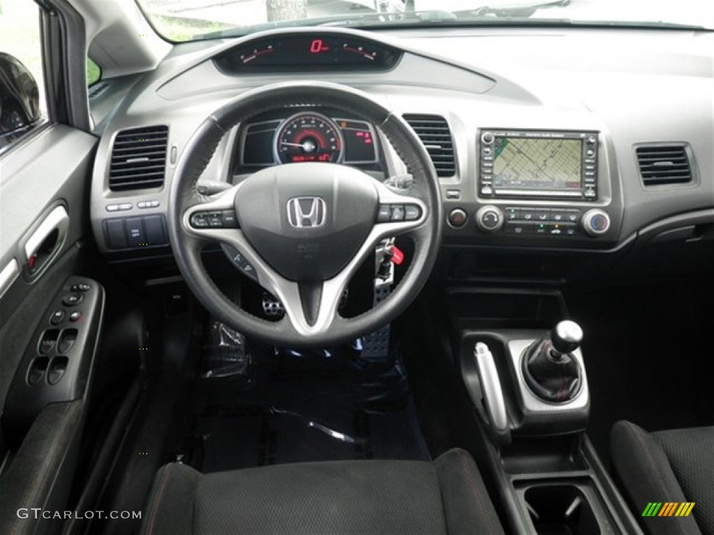 Black Interior 2008 Honda Civic Si Sedan Photo #71208211