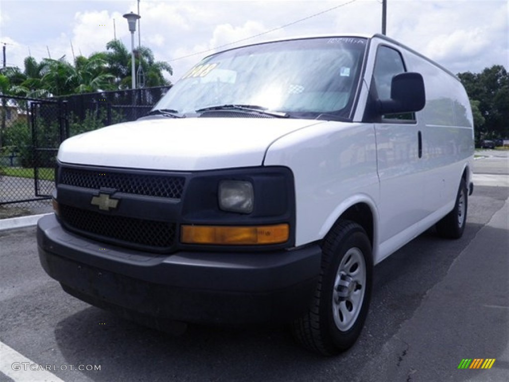 2010 Express 1500 Work Van - Summit White / Medium Pewter photo #5