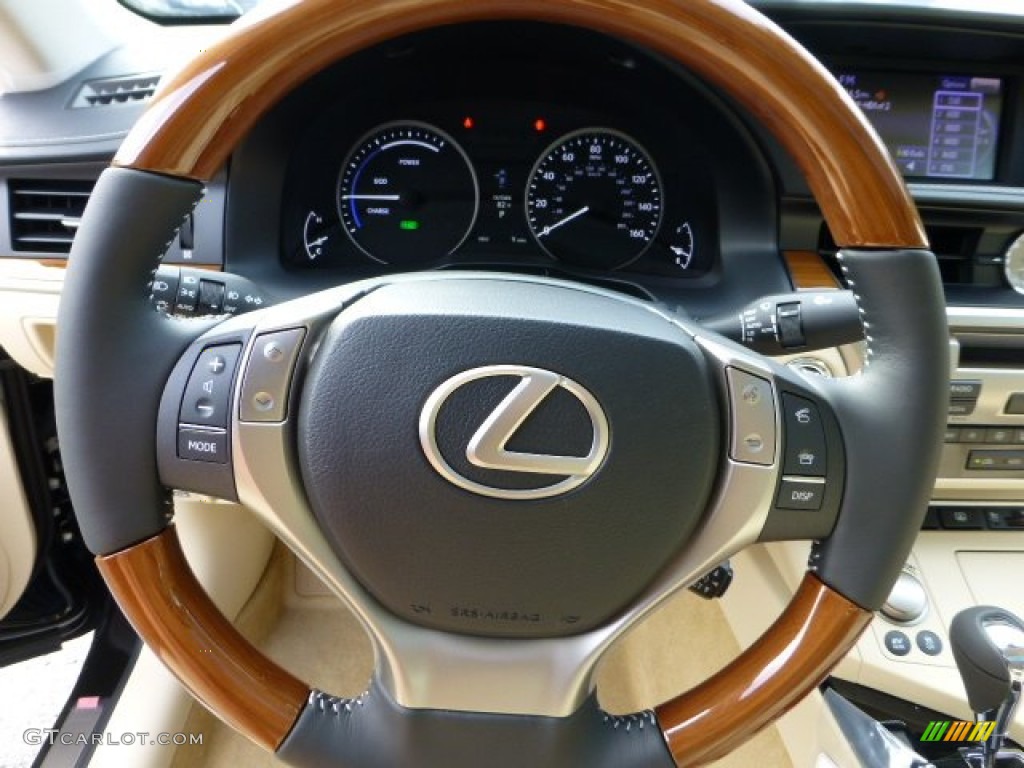 2013 Lexus ES 300h Hybrid Parchment Steering Wheel Photo #71212207