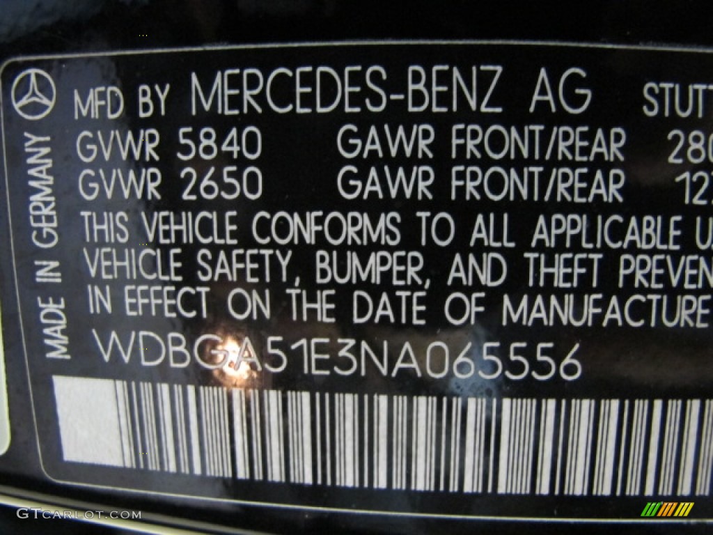 1992 Mercedes-Benz S Class 500 SEL Sedan Info Tag Photos