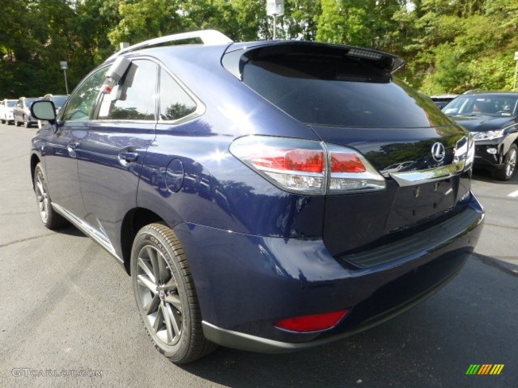 2013 RX 350 F Sport AWD - Deep Sea Blue Mica / Black/Ebony Birds Eye Maple photo #2
