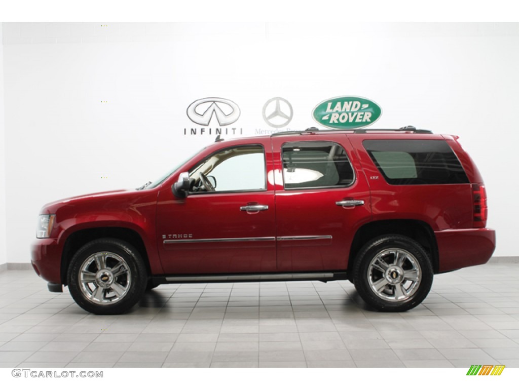 2009 Tahoe LTZ 4x4 - Deep Ruby Red Metallic / Light Cashmere photo #2