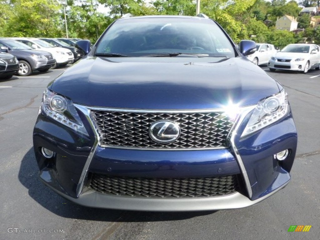 2013 RX 350 F Sport AWD - Deep Sea Blue Mica / Black/Ebony Birds Eye Maple photo #7