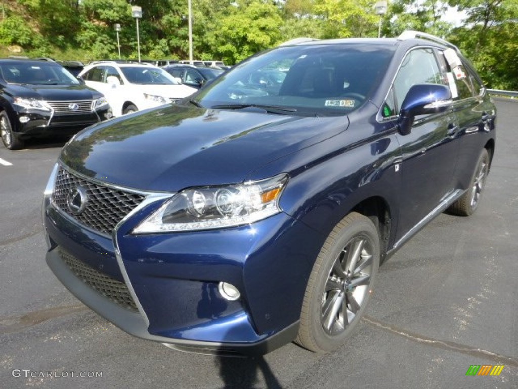 2013 RX 350 F Sport AWD - Deep Sea Blue Mica / Black/Ebony Birds Eye Maple photo #8