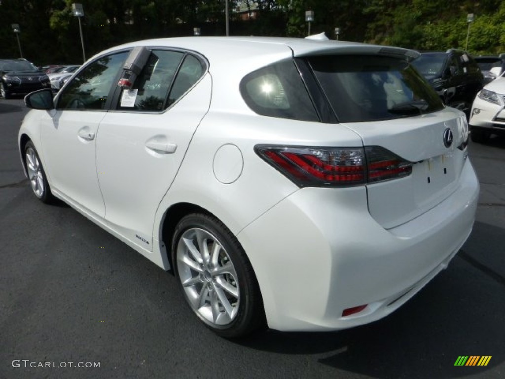 2012 CT 200h Hybrid Premium - Starfire White Pearl / Black photo #2