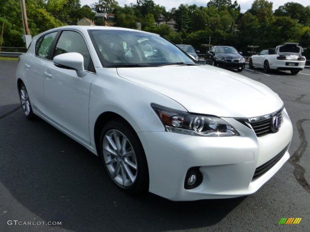 2012 CT 200h Hybrid Premium - Starfire White Pearl / Black photo #6