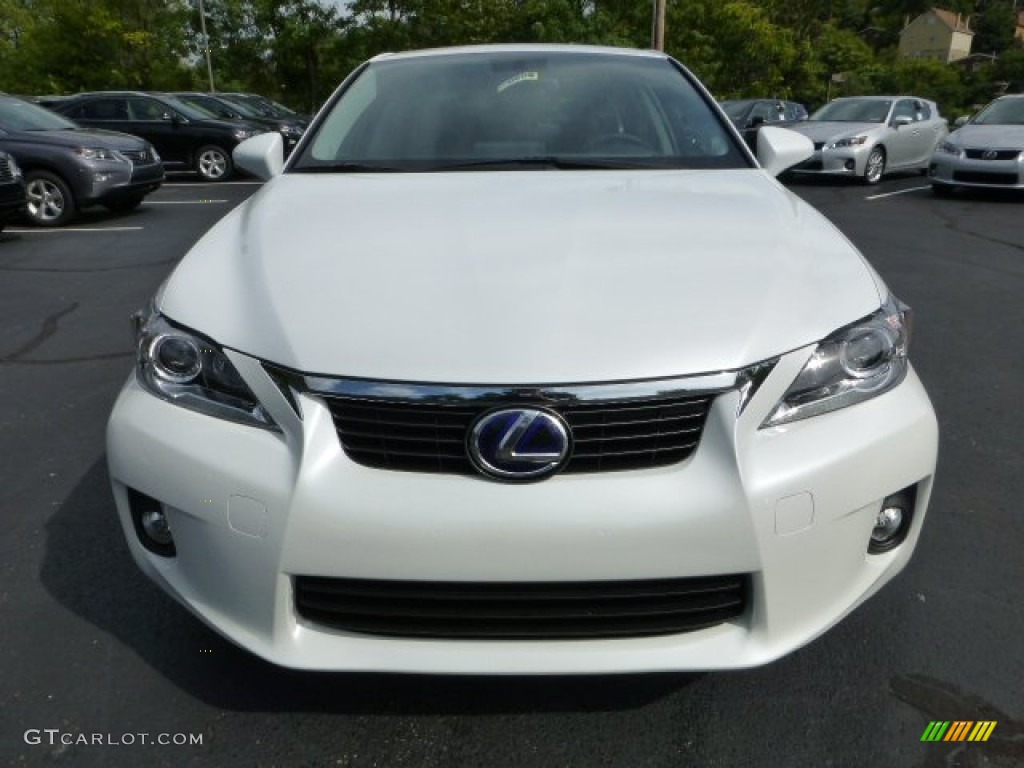 2012 CT 200h Hybrid Premium - Starfire White Pearl / Black photo #7