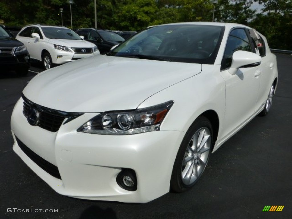 2012 CT 200h Hybrid Premium - Starfire White Pearl / Black photo #8