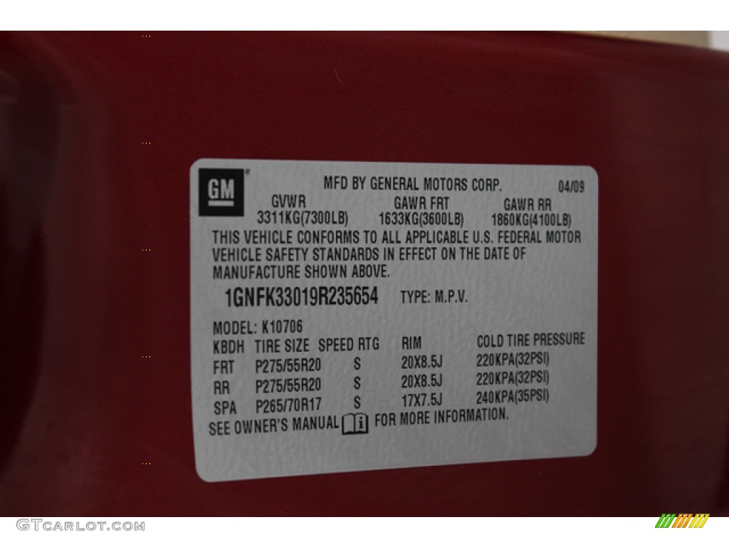 2009 Tahoe LTZ 4x4 - Deep Ruby Red Metallic / Light Cashmere photo #32
