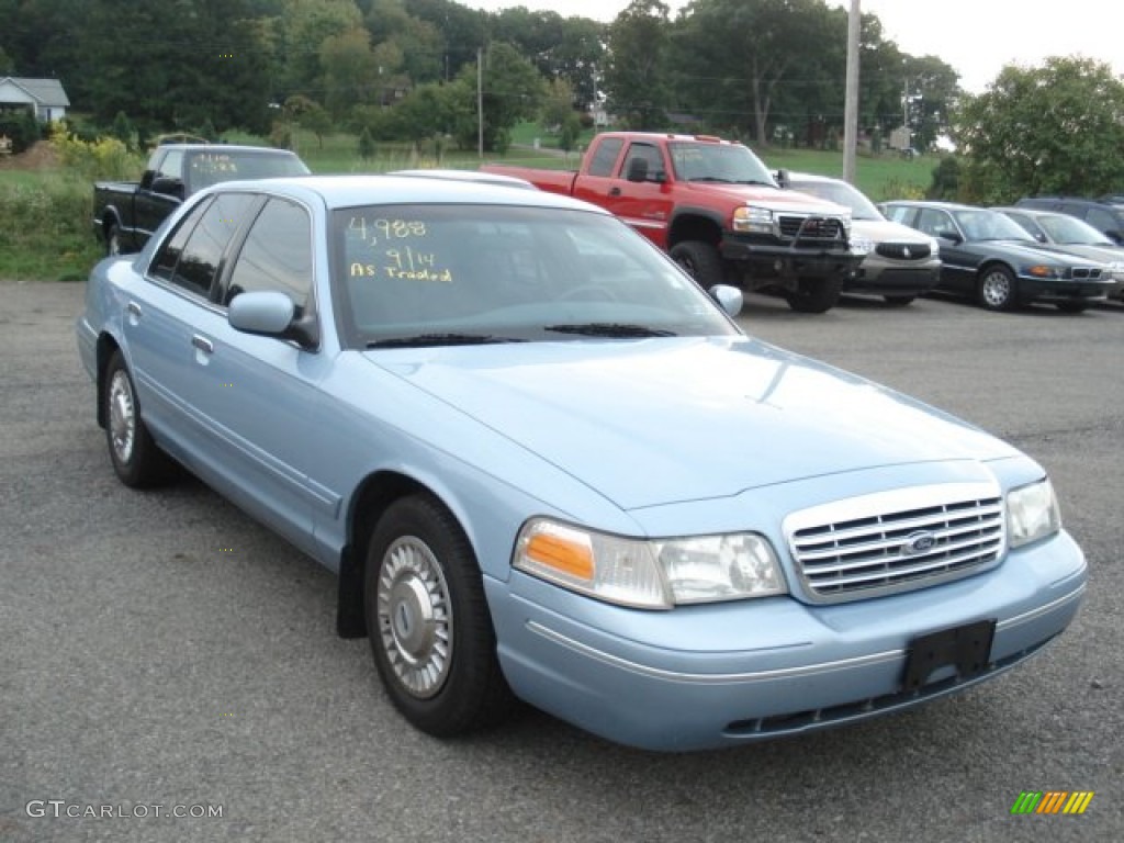 Light Blue Metallic Ford Crown Victoria