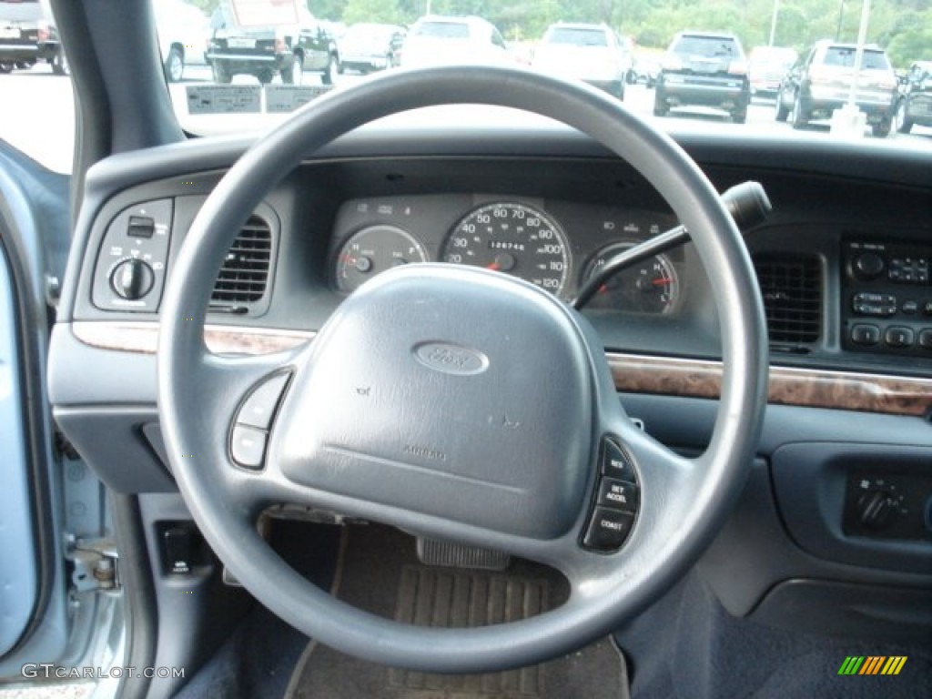 2000 Crown Victoria Sedan - Light Blue Metallic / Dark Denim Blue photo #12