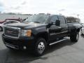 2012 Onyx Black GMC Sierra 3500HD SLT Crew Cab 4x4 Dually  photo #2