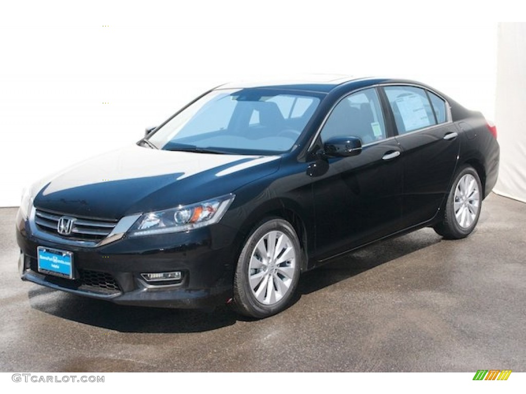 2013 Accord EX-L Sedan - Crystal Black Pearl / Black photo #3