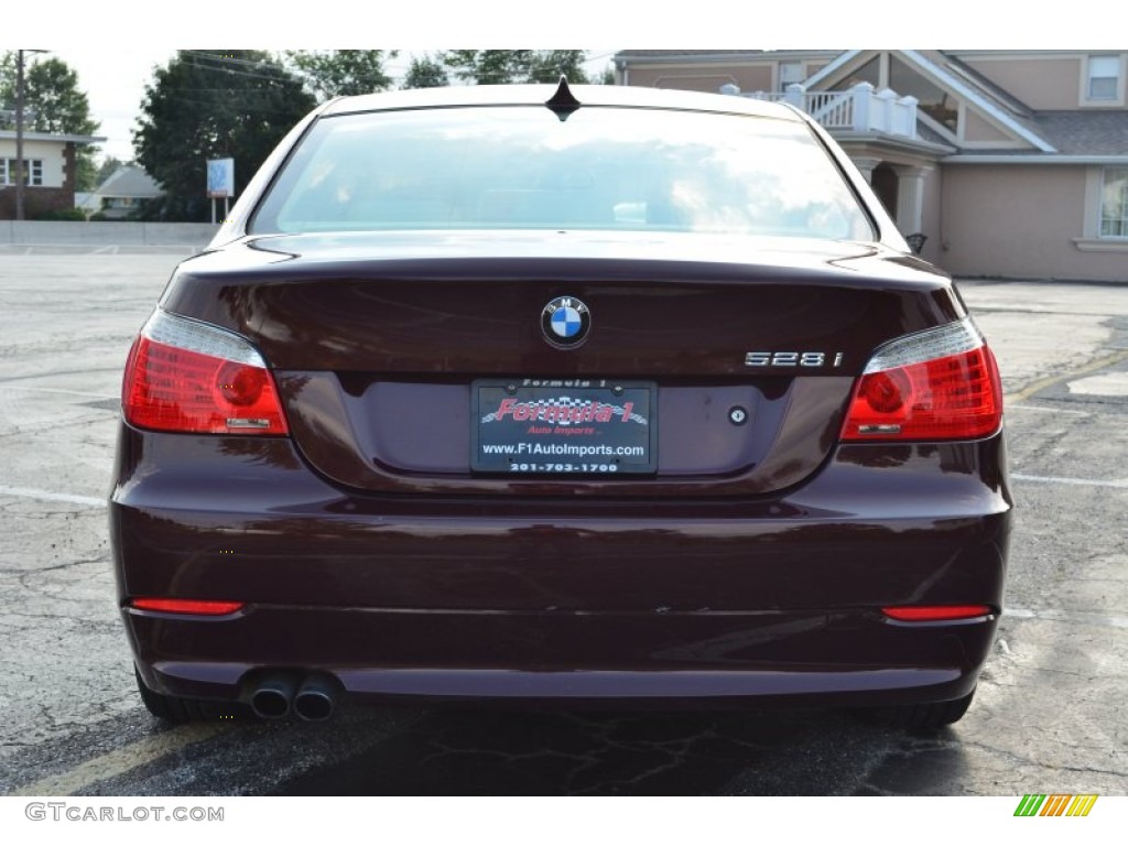 2009 5 Series 528xi Sedan - Barbera Red Metallic / Cream Beige photo #5
