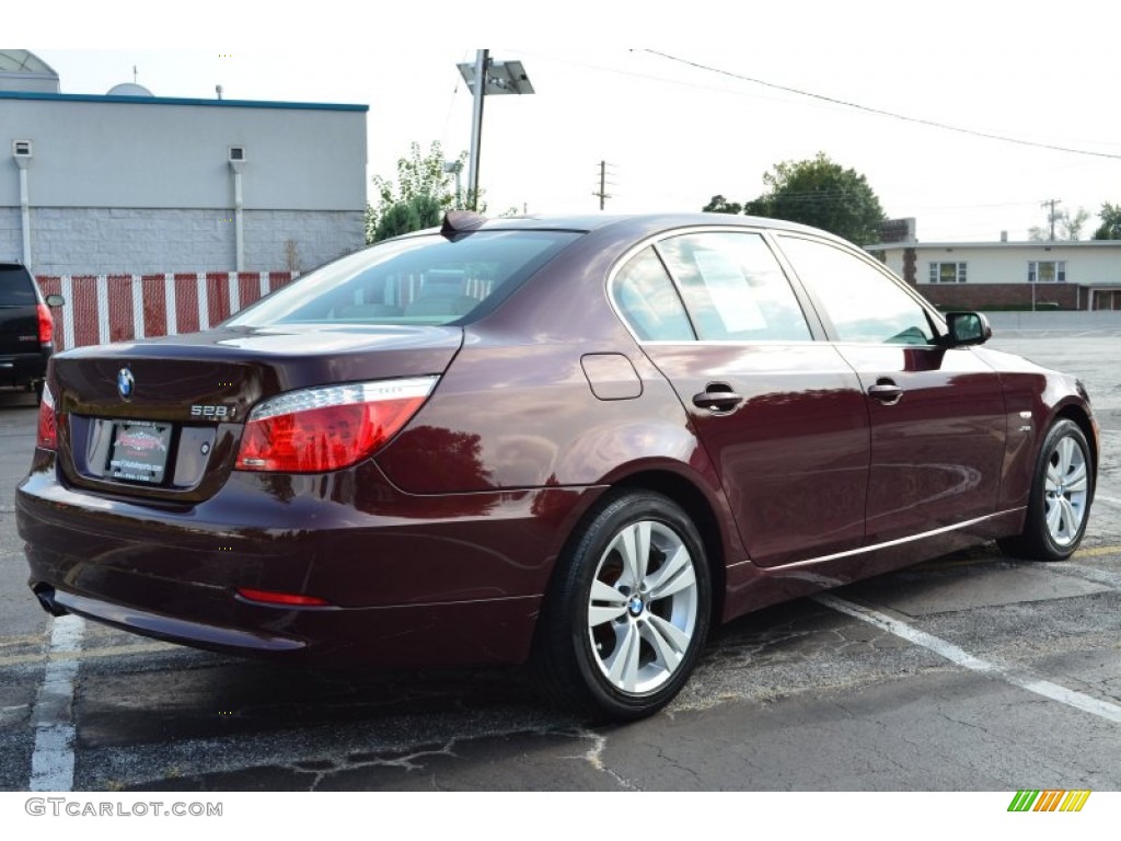 2009 5 Series 528xi Sedan - Barbera Red Metallic / Cream Beige photo #6