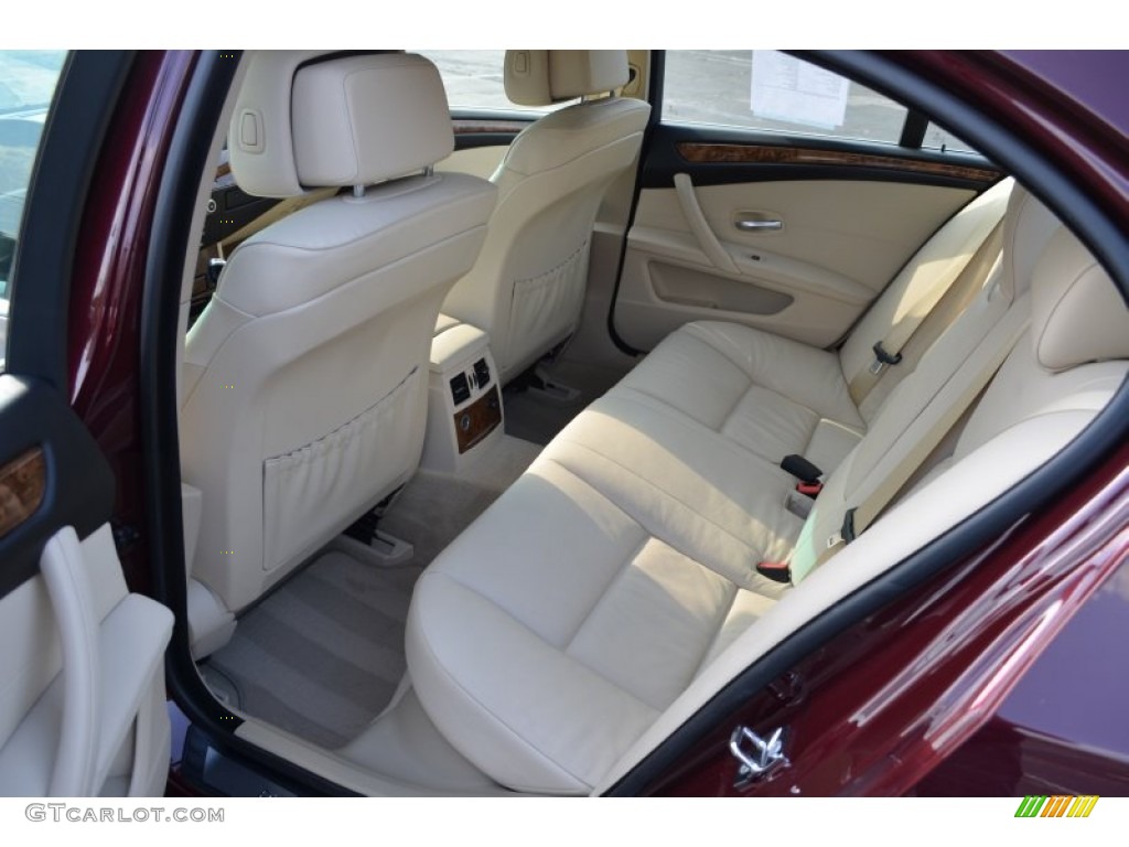 2009 5 Series 528xi Sedan - Barbera Red Metallic / Cream Beige photo #10