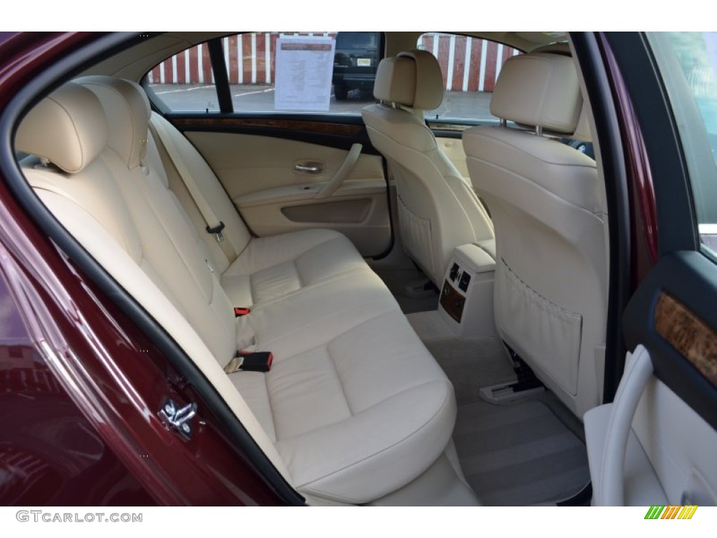 2009 5 Series 528xi Sedan - Barbera Red Metallic / Cream Beige photo #11