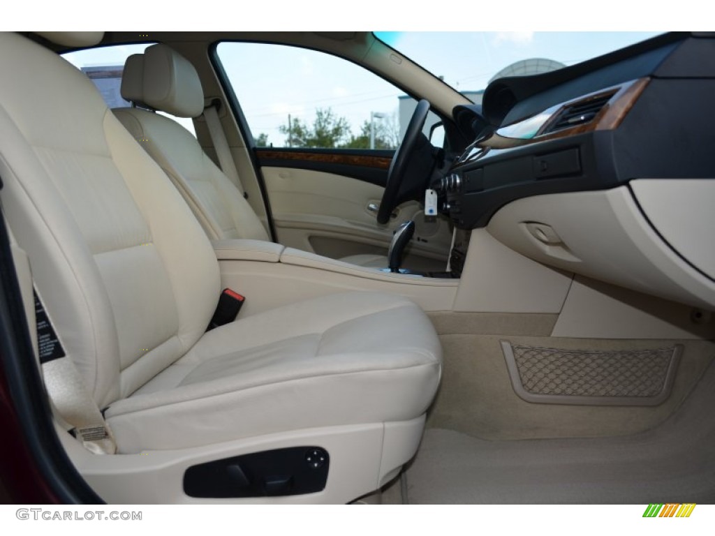 2009 5 Series 528xi Sedan - Barbera Red Metallic / Cream Beige photo #25