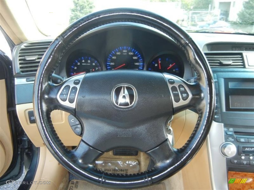 2004 Acura TL 3.2 Camel Steering Wheel Photo #71217247