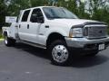 2004 Oxford White Ford F550 Super Duty Lariat Crew Cab 4x4 Dually Chassis  photo #7