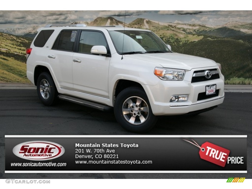 2013 4Runner SR5 4x4 - Blizzard White Pearl / Beige photo #1