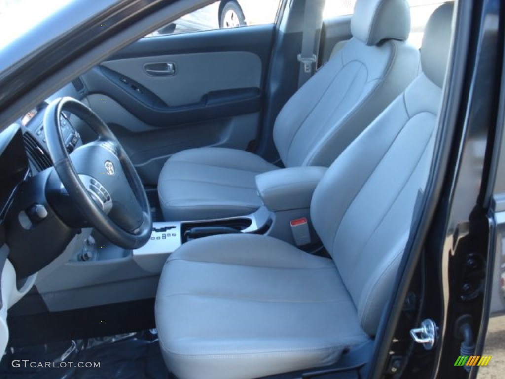 2009 Elantra SE Sedan - Black Pearl / Gray photo #14