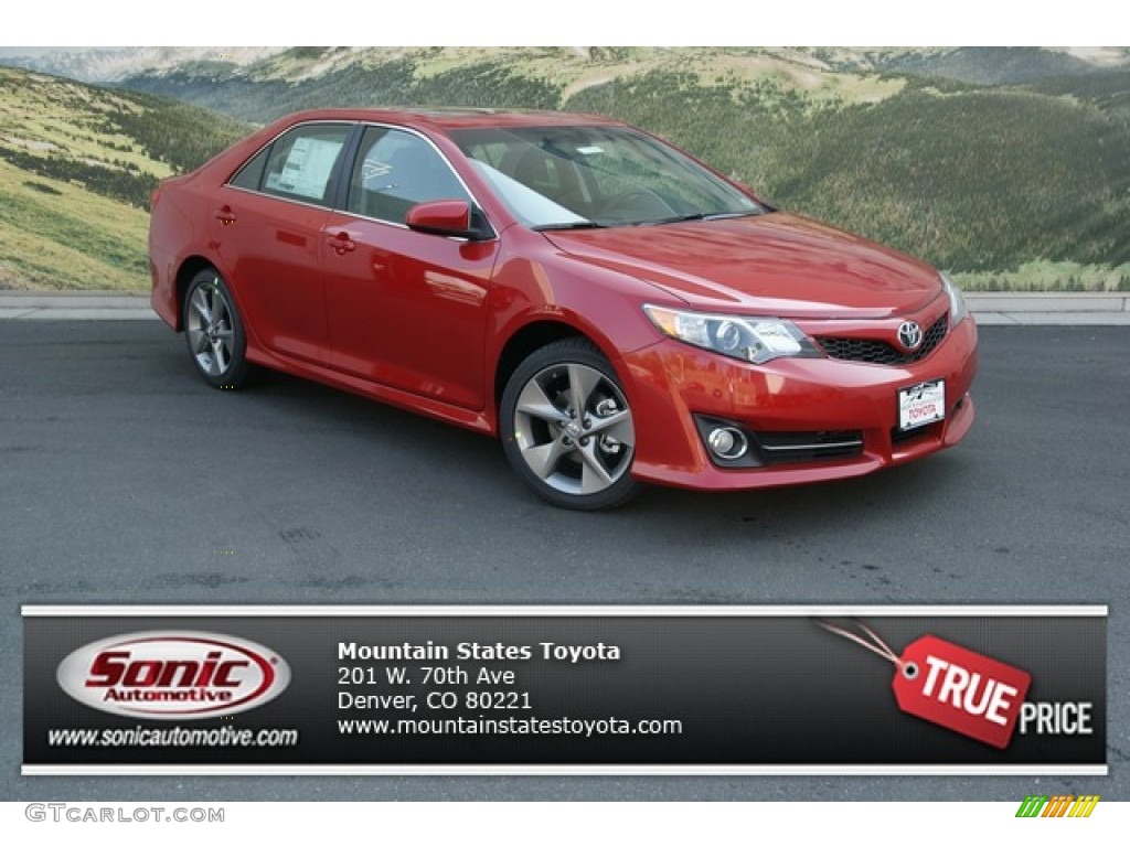 2012 Camry SE V6 - Barcelona Red Metallic / Black photo #1