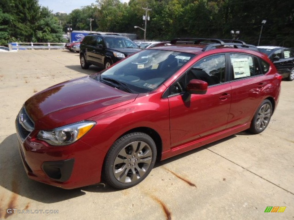 Camellia Red Pearl 2013 Subaru Impreza 2.0i Sport Premium 5 Door Exterior Photo #71220400