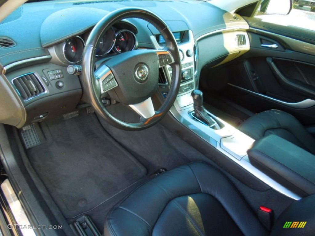 Ebony Interior 2008 Cadillac CTS Sedan Photo #71221414
