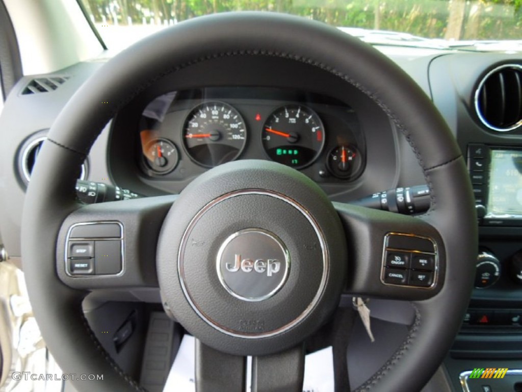 2013 Jeep Compass Latitude Dark Slate Gray Steering Wheel Photo #71221810