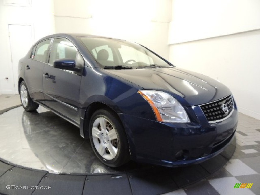 2008 Sentra 2.0 S - Blue Onyx / Charcoal/Steel photo #3