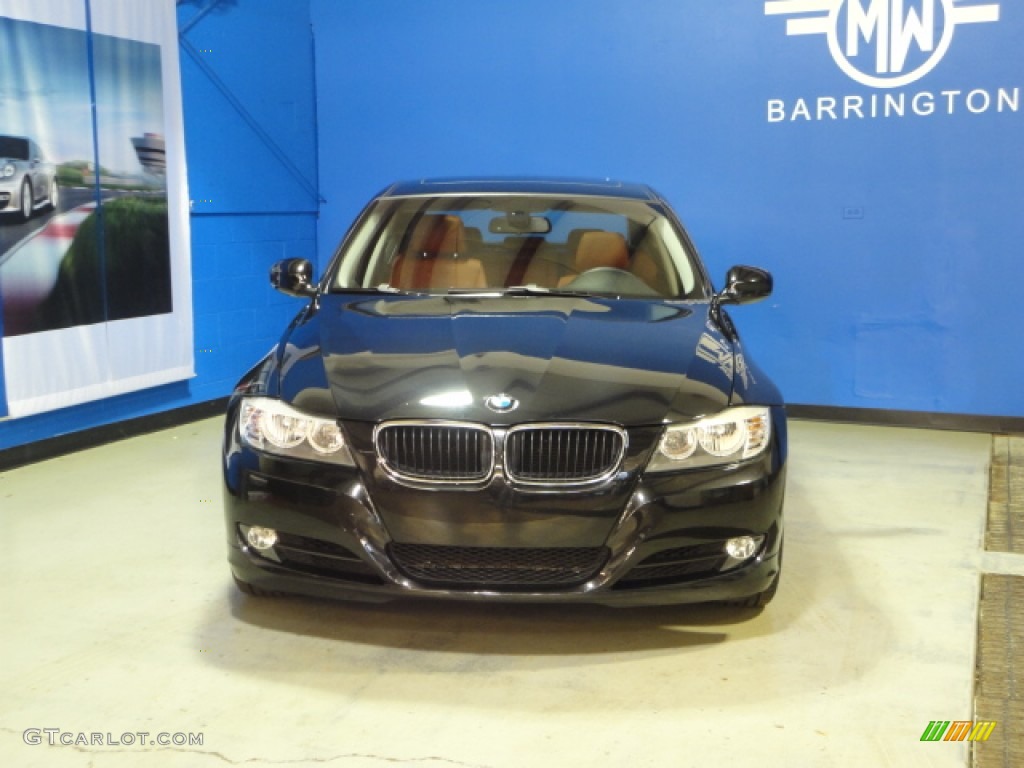 2009 3 Series 328i Sedan - Black Sapphire Metallic / Chestnut Brown Dakota Leather photo #2