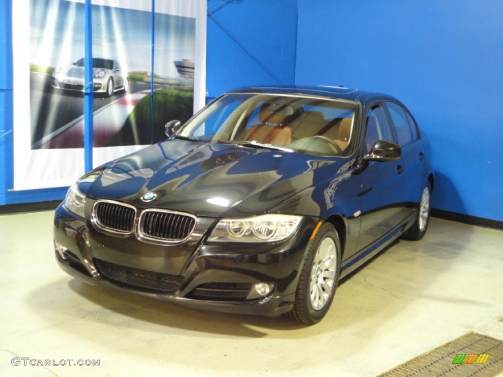 2009 3 Series 328i Sedan - Black Sapphire Metallic / Chestnut Brown Dakota Leather photo #3